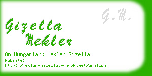 gizella mekler business card